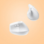 Logitech Lift for Mac Vertikal ergonomisk mus, off-white/Pa