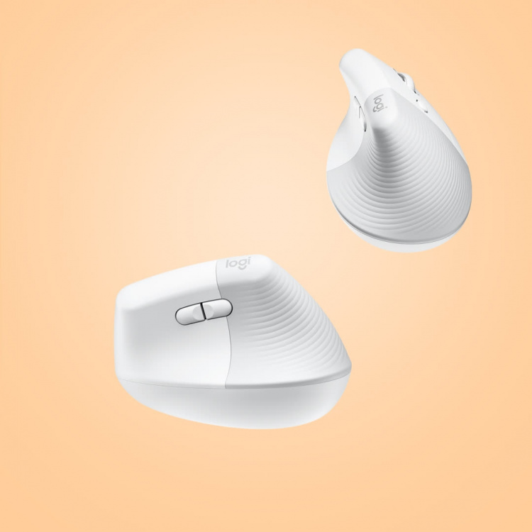 Logitech Lift for Mac Vertikal ergonomisk mus, off-white/Pa