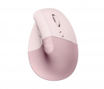 Logitech Lift Right Vertical Ergonomic Mouse, rosa/mørk rosa