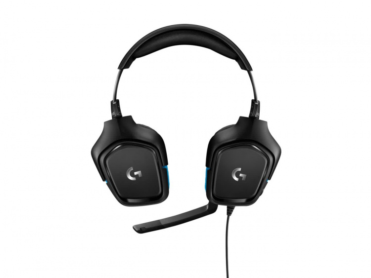 Logitech G432 Gaming-hodesett i kunstlær, svart