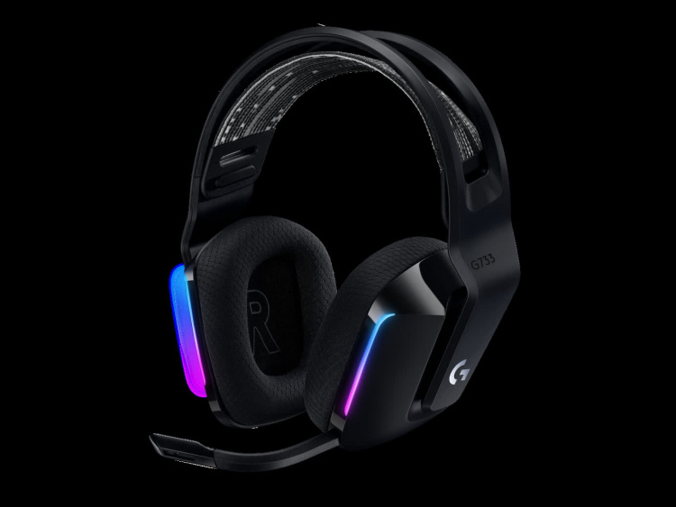 Logitech G733 LIGHTSPEED trådløst RGB-spillhodesett, svart Logitech G733 LIGHTSPEED trådløst RGB-spillhodesett, svart