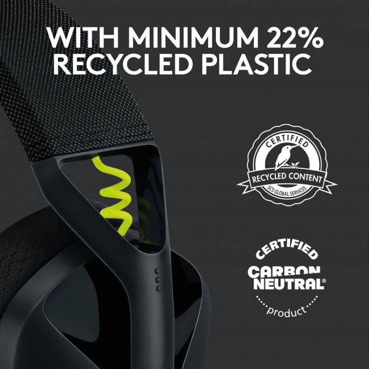 Logitech G435 LIGHTSPEED trådløst spillhodesett, svart