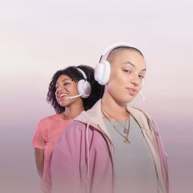 Logitech G735 trådløst spillhodesett, off white