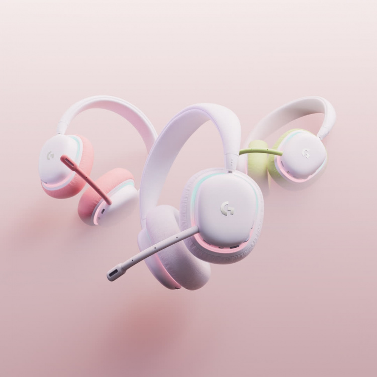 Logitech G735 trådløst spillhodesett, off white