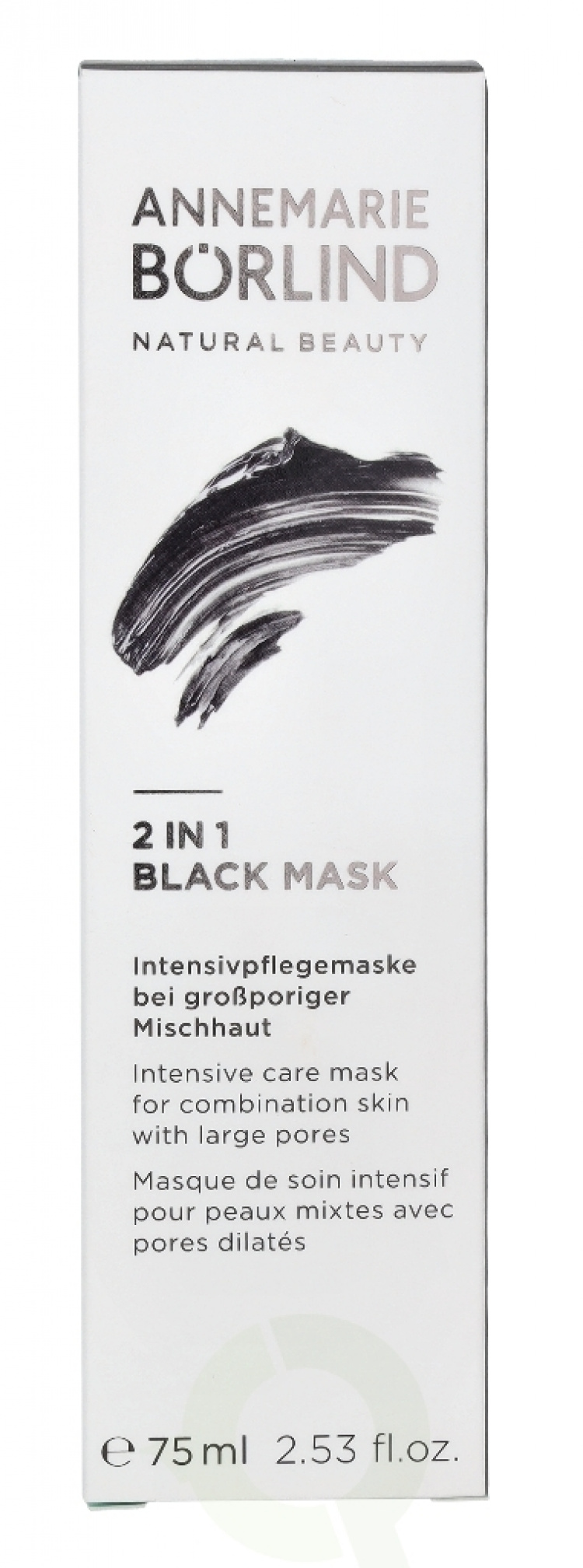 Annemarie Borlind 2 i 1 svart maske 75 ml