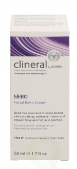 Ahava Clineral SEBO Facial Balm Cream 50 ml Approved Sor Sensitive Skin