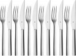 WMF Nuova steakkniv og gaffel, sett med 12 deler