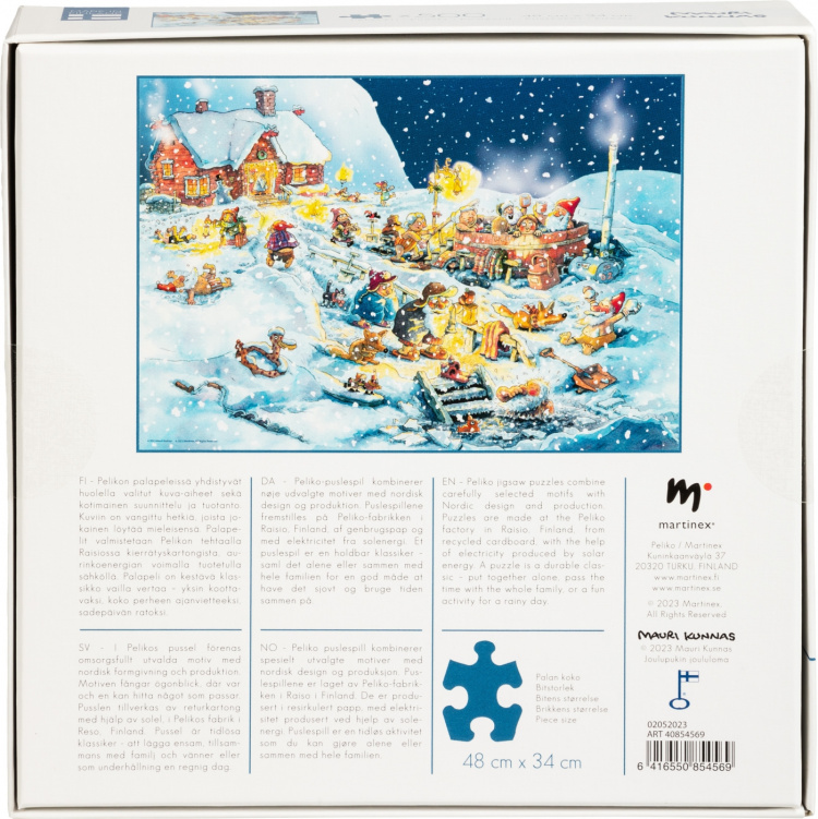 Mauri Kunnas julepuslespill, 500 brikker Mauri Kunnas julepuslespill, 500 brikker