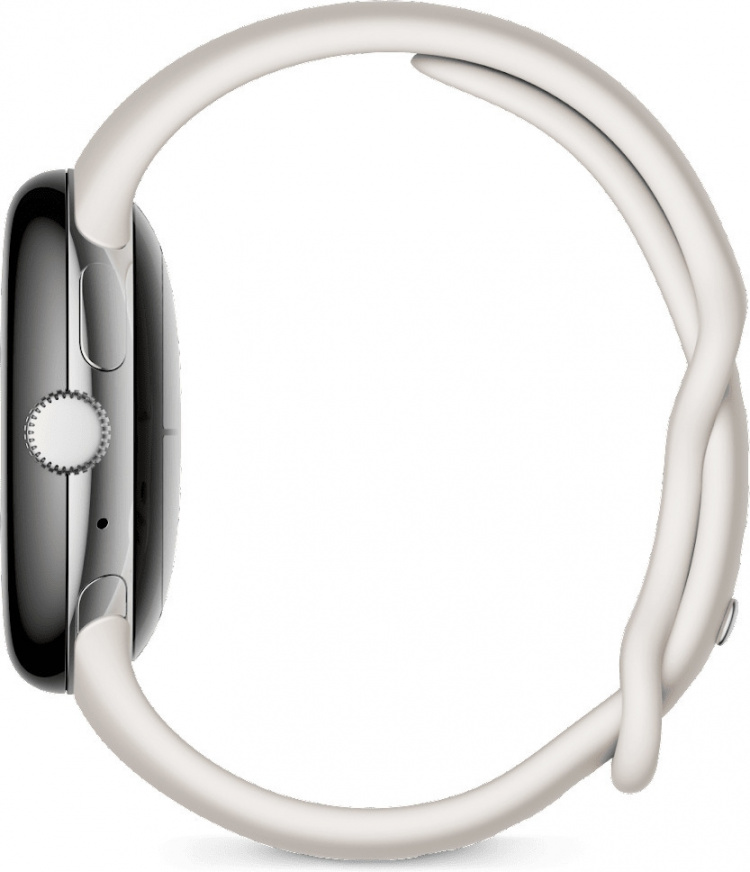 Google Pixel Watch WiFi-smartklokke, polert sølv/kalk