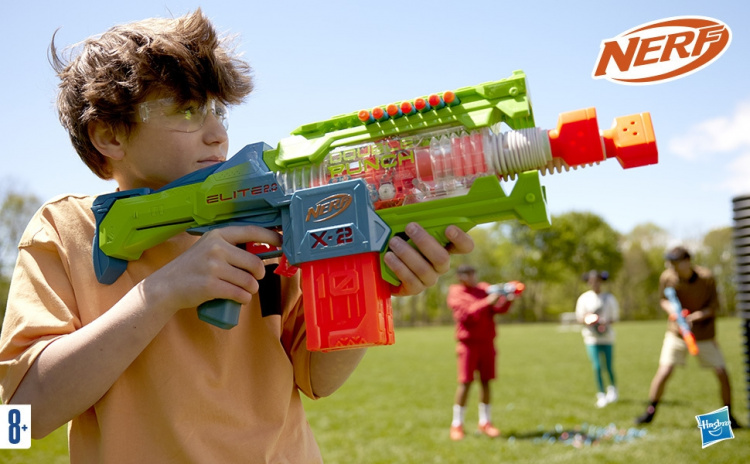 Nerf Elite 2.0 Blaster Double Punch - prosjektilpistol av skum