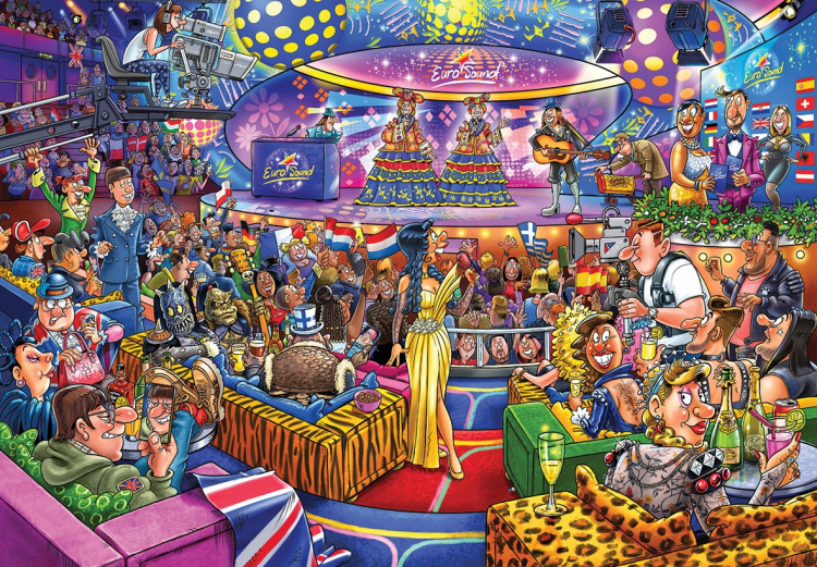 Wasgij Mystery 25, Eurosong-konkurransen - puslespill, 1000 brikker