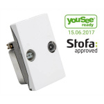 Triax Veggkontakt FM/TV TD 263E Hvit