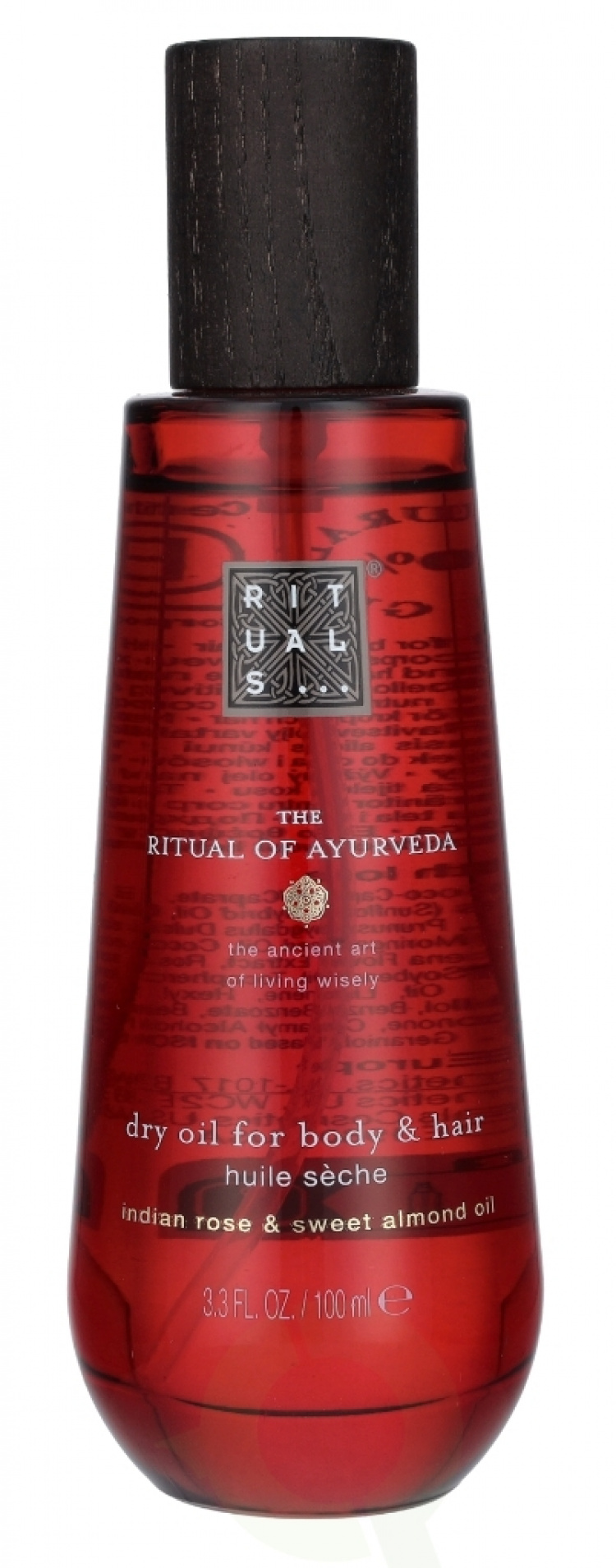 Rituals Ayurveda naturlig tørr olje for kropp og hår 100 ml indisk rose- og søtmandelolje
