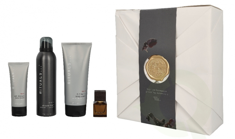Rituals Homme Set 485 ml Edp Spray 15ml/Foaming Shower Gel 200ml/Shampoo 200ml/Body Lotion 70ml