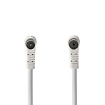 Nedis Coax Cable | IEC (Coax) Han | IEC (Coax) Hun | Nikkel belagt | 120 dB | 75 Ohm | Quad skjermet | 3.00 m | Rund | PVC | Hvit | Boks