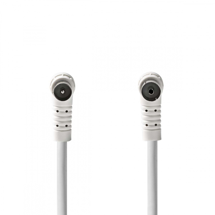 Nedis Coax Cable | IEC (Coax) Han | IEC (Coax) Hun | Nikkel belagt | 120 dB | 75 Ohm | Quad skjermet | 3.00 m | Rund | PVC | Hvit | Boks