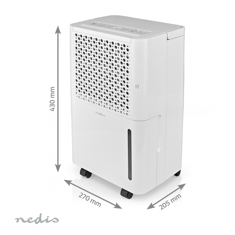 Nedis Avfukter | 10 l/Døgn | Avfukting / Automatisk / Tørr klesvask / Ventilasjon | Ja | 100 m³/h Nedis Avfukter | 10 l/Døgn | Avfukting / Automatisk / Tørr klesvask / Ventilasjon | Ja | 100 m³/h
