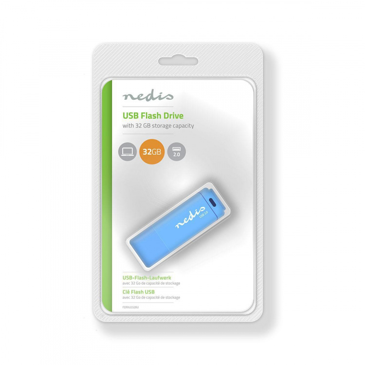 Nedis Minnepenn | 32 GB | USB Type-A | Les hastighet: 12 MB/s | Skrive hastighet: 3 MB/s