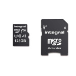 Integral 128 GB høyhastighets microSDHC/XC V30 UHS-I U3 minnekort