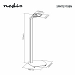 Nedis Speaker Mount | Kompatibel med: Sonos® One SL™ / Sonos® One™ / Sonos® PLAY:1™ | Stativ | 10 kg | Fort | Metall / Tre | Brun / Sort