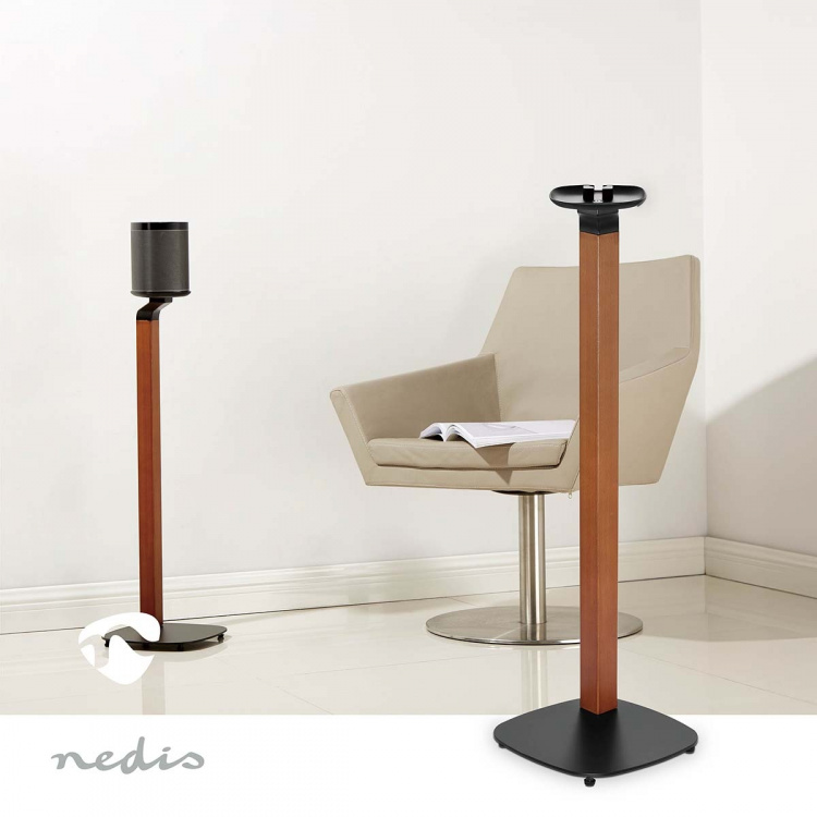 Nedis Speaker Mount | Kompatibel med: Sonos® One SL™ / Sonos® One™ / Sonos® PLAY:1™ | Stativ | 10 kg | Fort | Metall / Tre | Brun / Sort