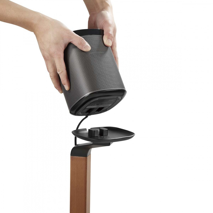 Nedis Speaker Mount | Kompatibel med: Sonos® One SL™ / Sonos® One™ / Sonos® PLAY:1™ | Stativ | 10 kg | Fort | Metall / Tre | Brun / Sort