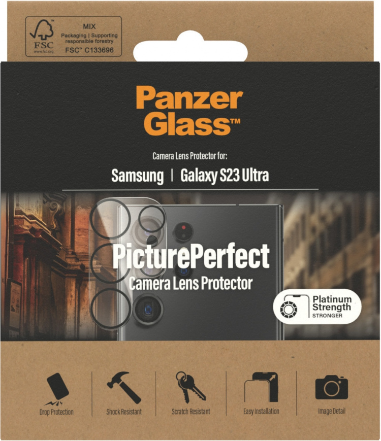 PanzerGlass PicturePerfect deksel til kameralinse, Samsung Galaxy S23 Ultra