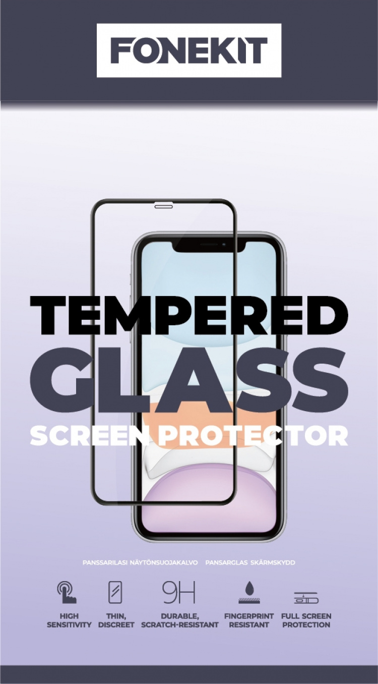 FoneKit fulldekkende herdet glass, iPhone 15