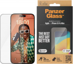 PanzerGlass Ultrabred passform med Aligner-beskyttelsesglass, iPhone 15 Pro Max.