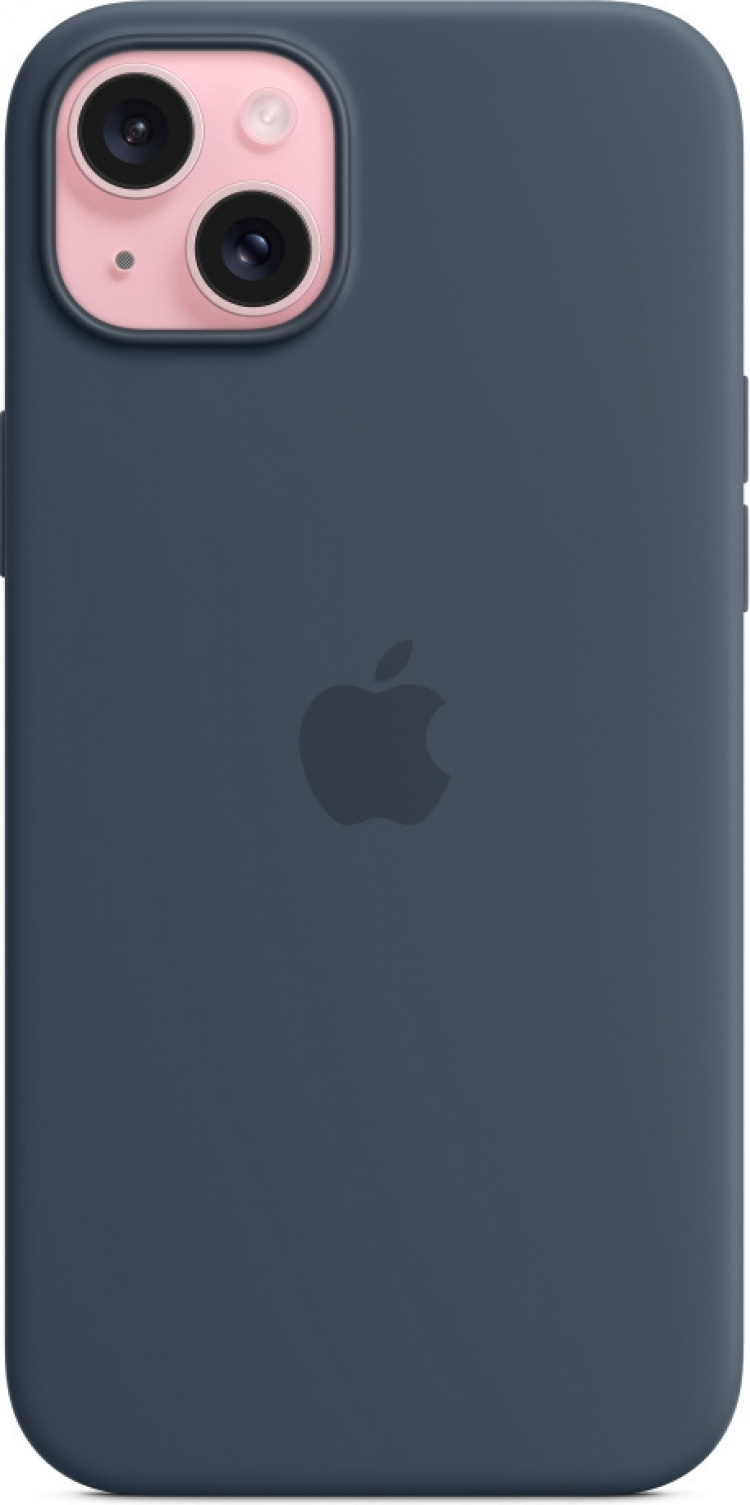 Apple iPhone 15 Plus silikonetui med MagSafe, blå Apple iPhone 15 Plus silikonetui med MagSafe, blå