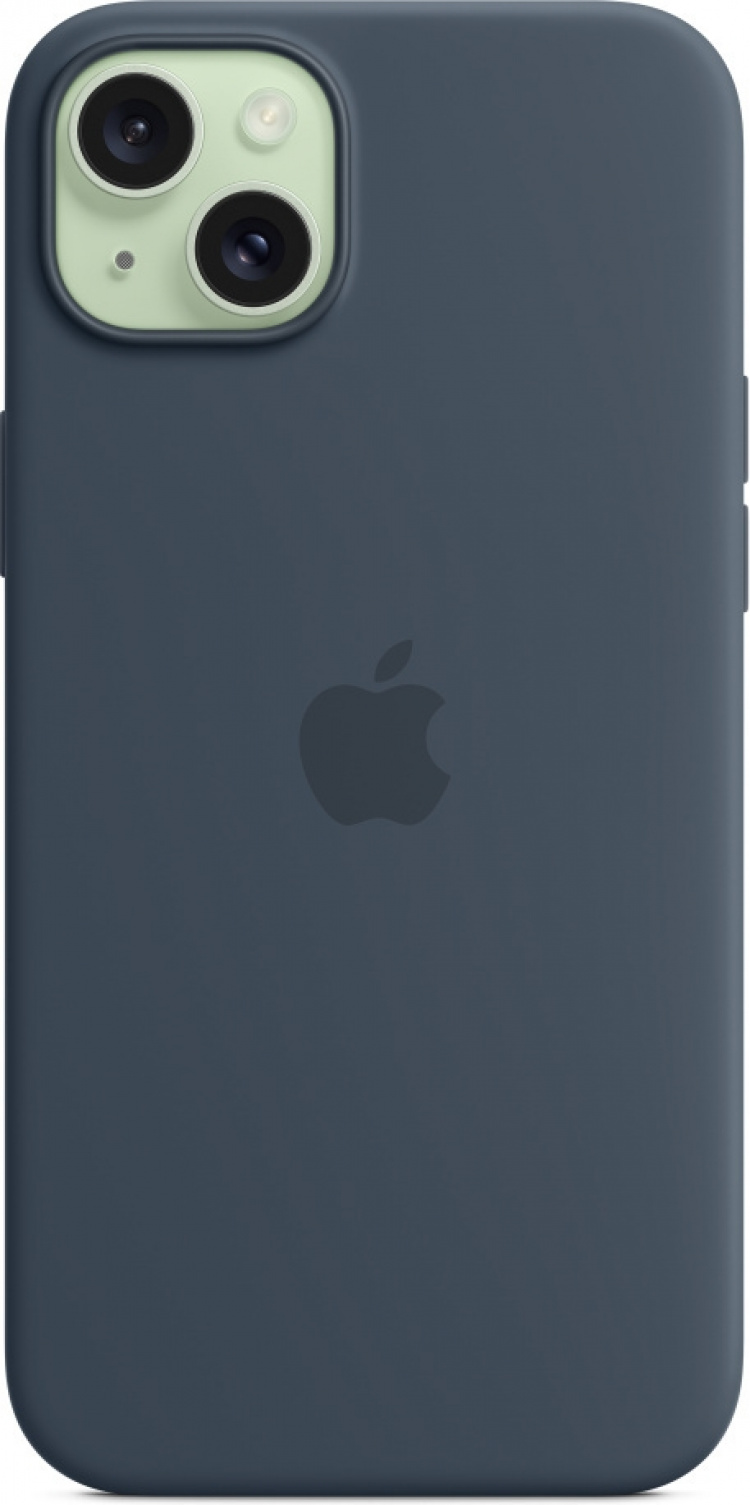 Apple iPhone 15 Plus silikonetui med MagSafe, blå Apple iPhone 15 Plus silikonetui med MagSafe, blå