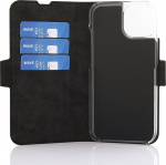 Wave BookCase - beskyttelsesveske, MagSafe-kompatibel, iPhone 15, svart.