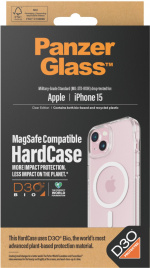 PanzerGlass HardCase med D3O-beskyttelsesetui, MagSafe-kompatibel, iPhone 15  PanzerGlass HardCase med D3O-beskyttelsesetui, MagSafe-kompatibel, iPhone 15