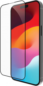 Dbramante1928 Eco-Shield skjermbeskytter, iPhone 15 Plus, svarte kanter