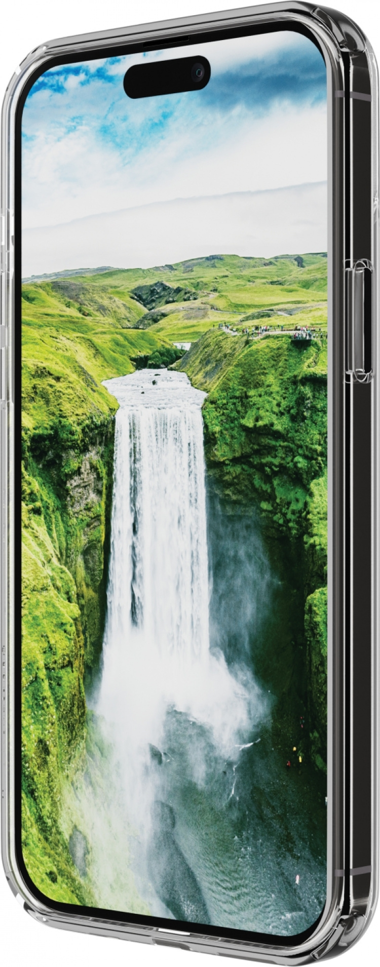 dbramante Iceland Ultra D3O MagSafe beskyttelsesveske, iPhone 15 Plus, gjennomsiktig.