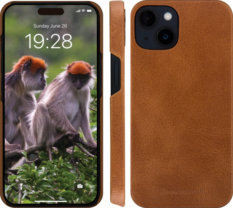 Dbramante1928 Lynge, lommebokveske og beskyttelsesveske, iPhone 15, brun