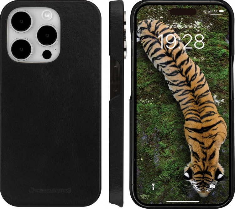 Dbramante1928 Lynge, plånbok och skyddsfodral, iPhone 15 Pro Max, svart