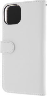 Insmat Eksklusivt Flip Case lommebokveske, iPhone 15, hvit