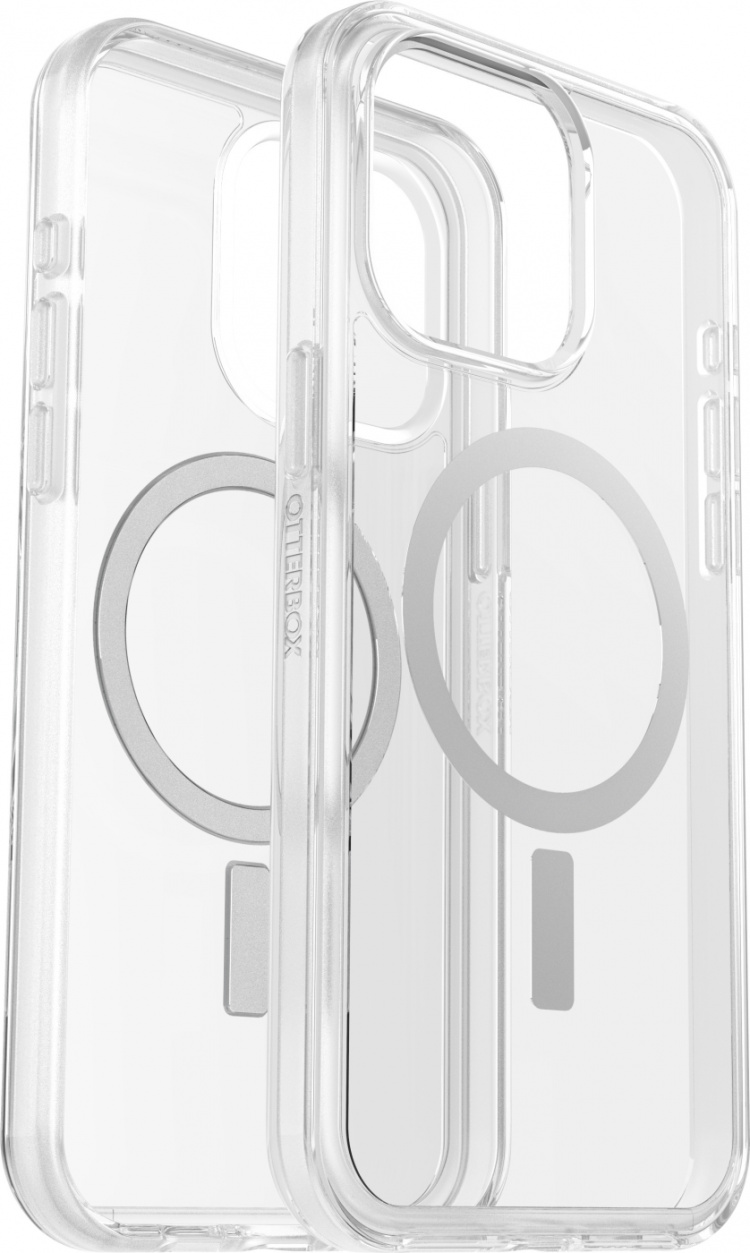 Otterbox Symmetry Clear for MagSafe beskyttelsesveske, iPhone 15 Pro Max, gjennomsiktig Otterbox Symmetry Clear for MagSafe beskyttelsesveske, iPhone 15 Pro Max, gjennomsiktig