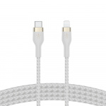 Belkin BOOST CHARGE USB-C til LTG Flettet silikon, 1 m, hvit