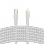 Belkin BOOST CHARGE USB-C til LTG_flettet silikon, 3 m, hvit