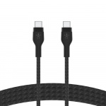 Belkin BOOST CHARGE USB-C til USB-C 2.0 Flettet silikon, 2 m, svart