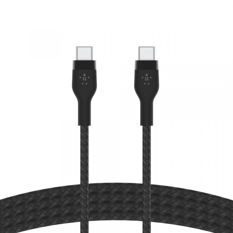 Belkin BOOST CHARGE USB-C til USB-C 2.0 Flettet silikon, 2 m, svart