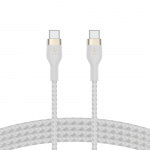 Belkin BOOST CHARGE USB-C til USB-C 2.0 Flettet silikon, 2 m, hvit