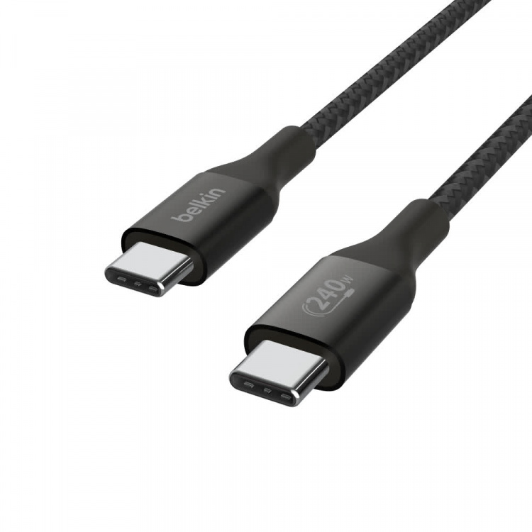 Belkin BOOST CHARGE 240W USB-C til USB-C-kabel, 2 m, svart