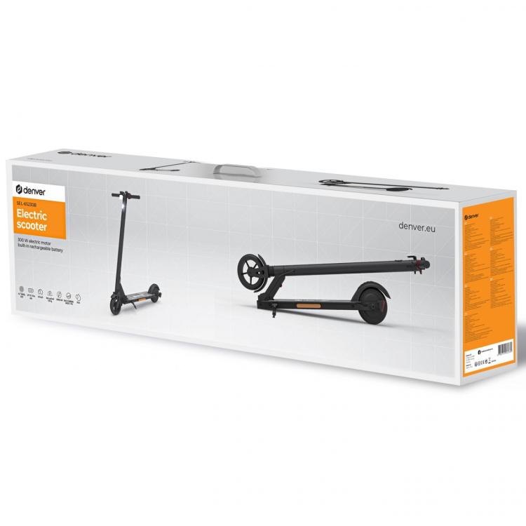 Denver SEL-65230B Elektrisk sparkesykkel med aluminiumsramme og 300 W elektrisk motor Denver SEL-65230B Elektrisk sparkesykkel med aluminiumsramme og 300 W elektrisk motor