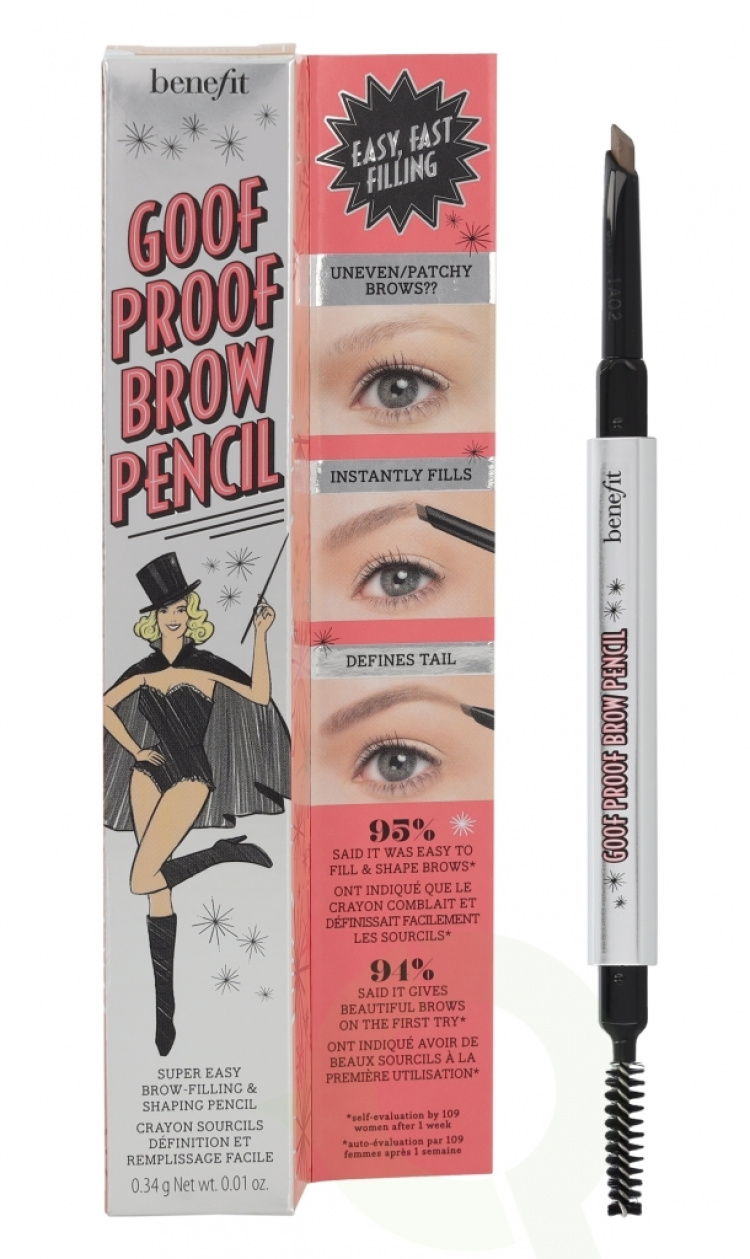 Benefit Goof Proof Brow Shaping Pencil 0.34 gr #02 Warm Golden Blonde - 12 Hour Wear - Vannfast
