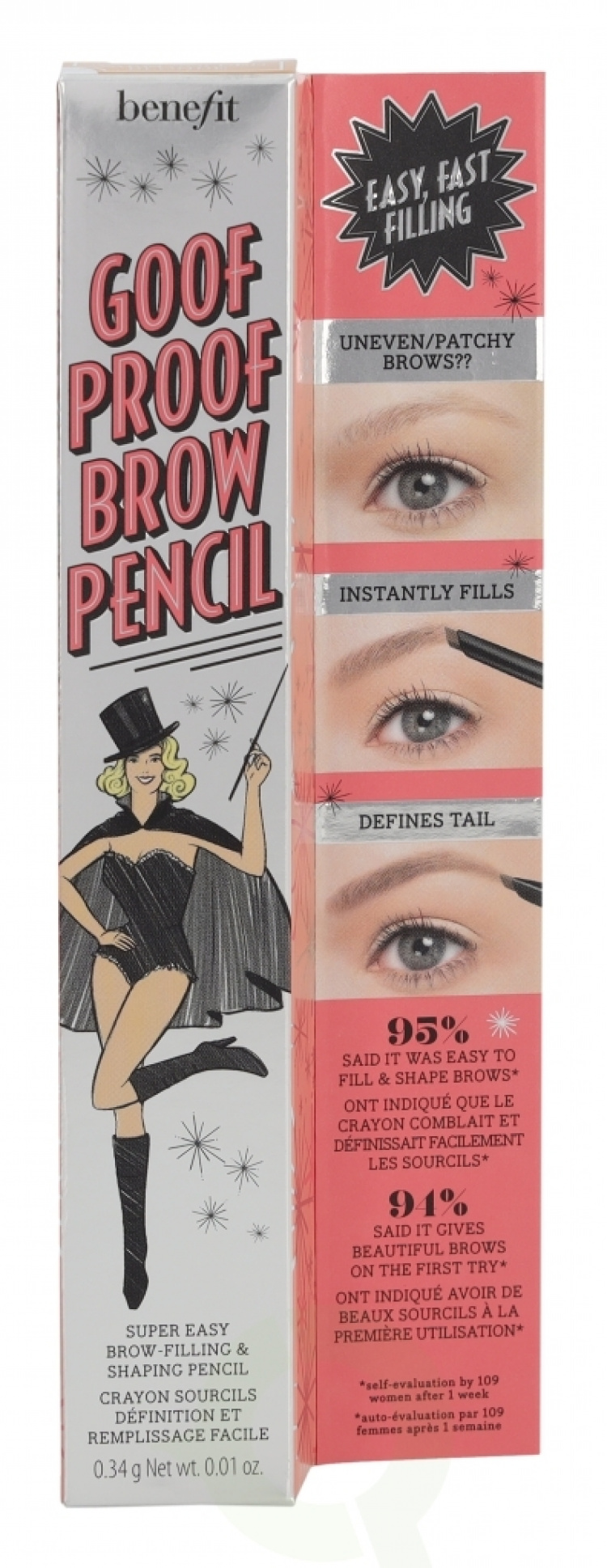 Benefit Goof Proof Brow Shaping Pencil 0.34 gr #02 Warm Golden Blonde - 12 Hour Wear - Vannfast
