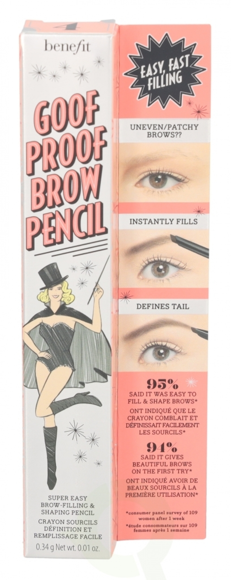 Benefit Goof Proof Brow Shaping Pencil 0,34 gr #04 Warm Deep Brown