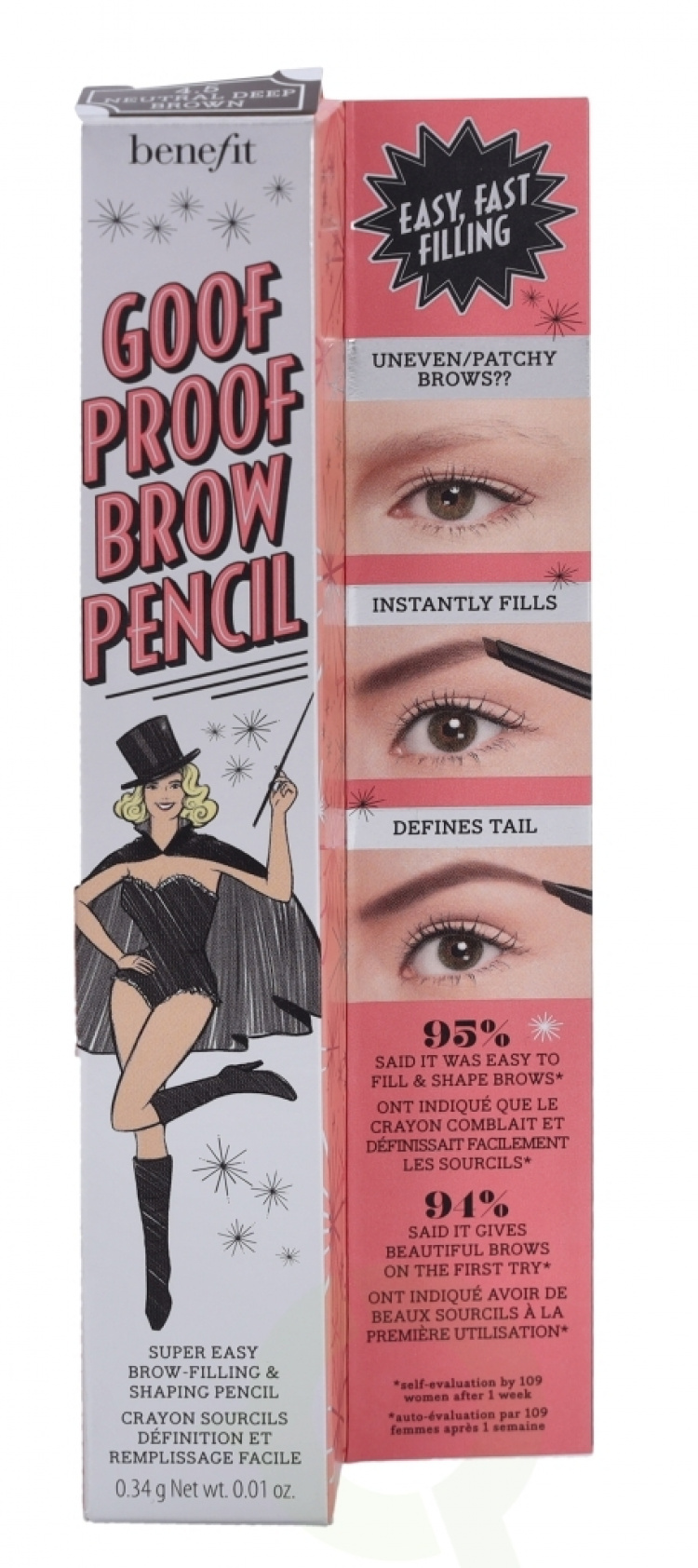 Benefit Goof Proof Brow Shaping Pencil 0,34 gr #4,5 Medium/Neutral brun